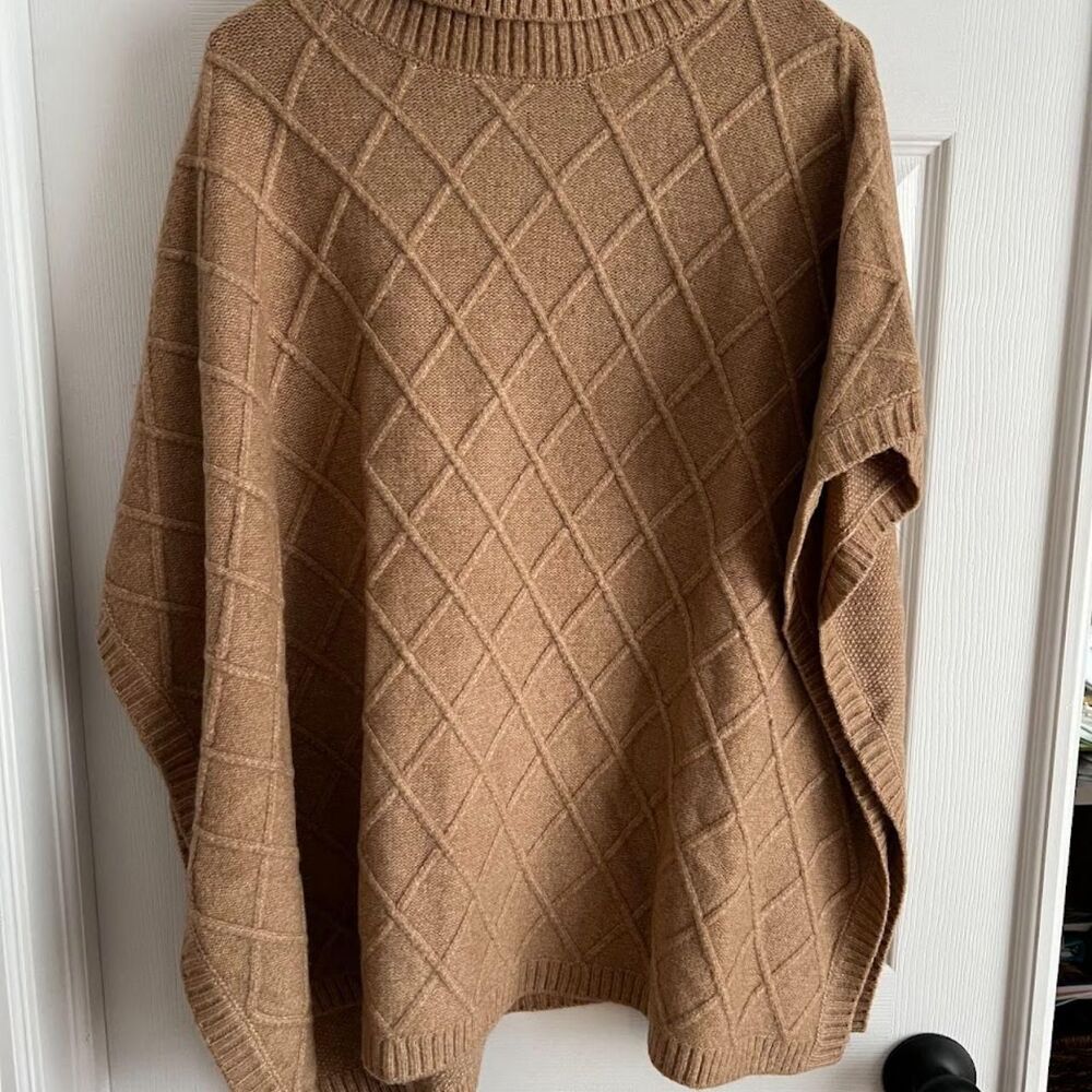Loft Women's Tan Shawl sweater